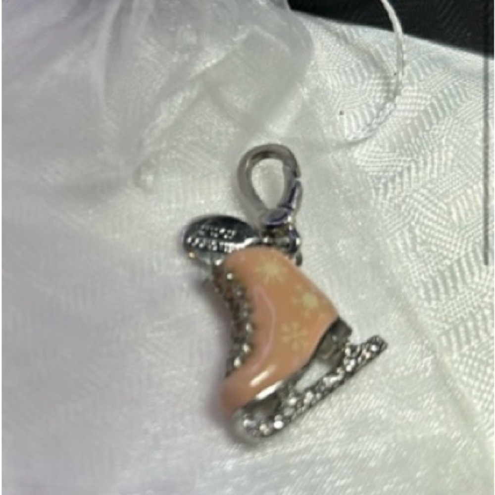 JUICY COUTURE Pink and Silver Ice Skate Charm
